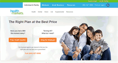 Desktop Screenshot of healthmarkets.com